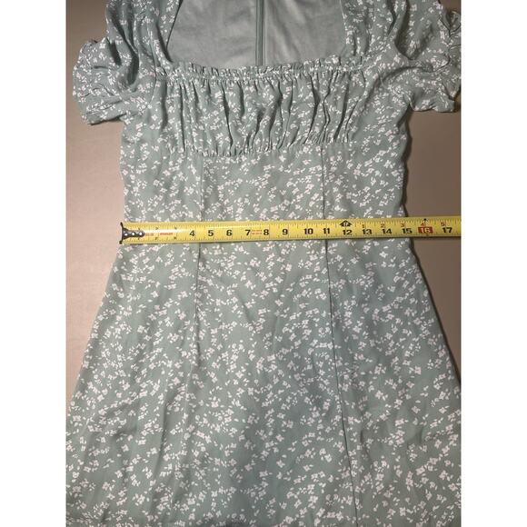 D’liteful Green Ditsy Floral Mini Dress Women’s M - Picture 8 of 10